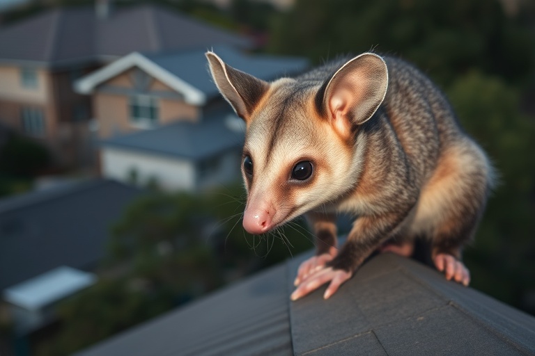 Possum in Heidelberg residential area